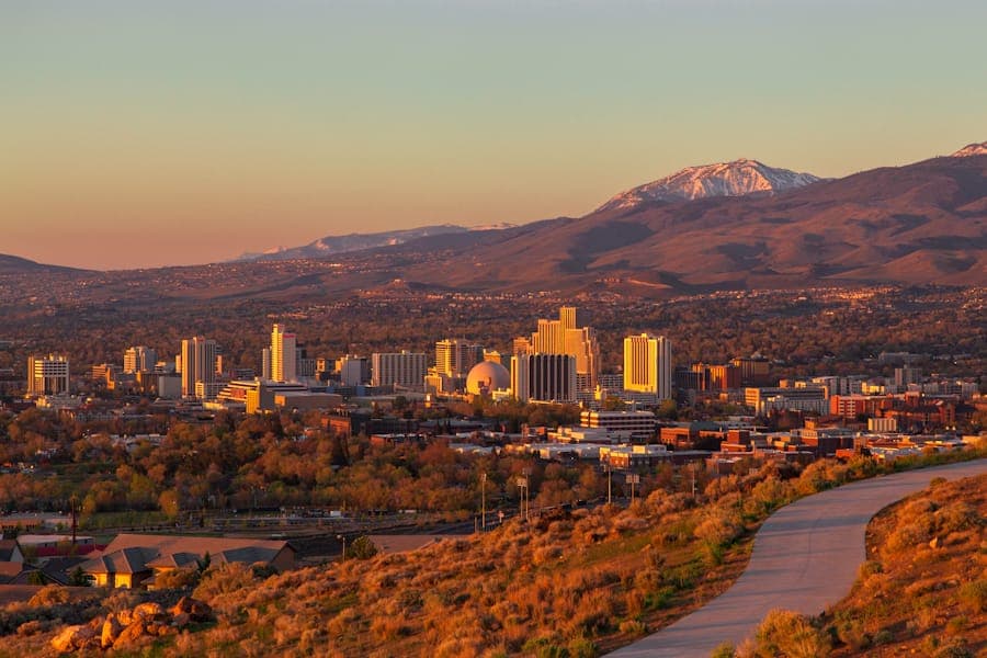 Reno skyline and cityscape