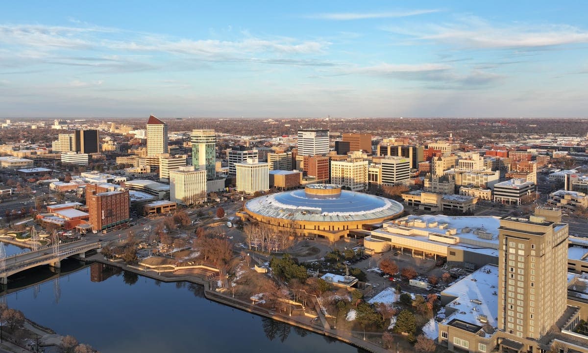 Wichita skyline and cityscape